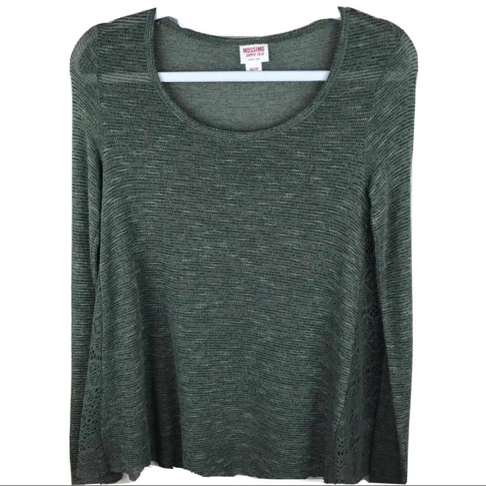 Mossimo women’s Green scoop neck pullover sweater sz XS